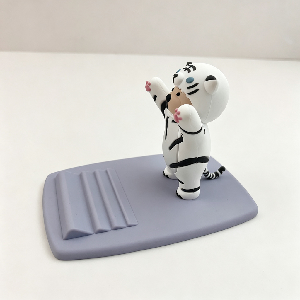 Silicone Desktop Phone Stand with Cable Organizer