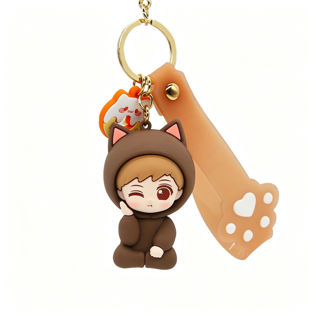 Cute PVC Keychain Charm Custom Shape Available